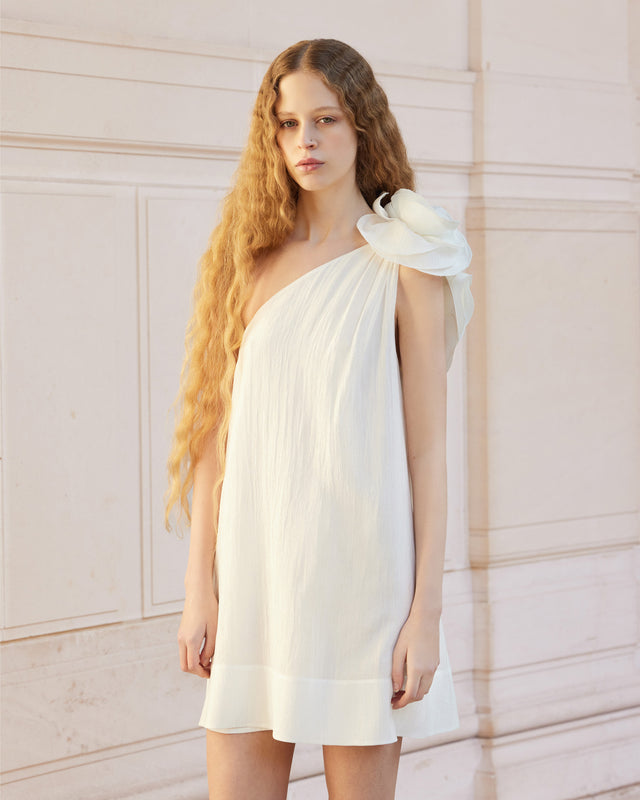Robe Poesie - Blanc - Image 3