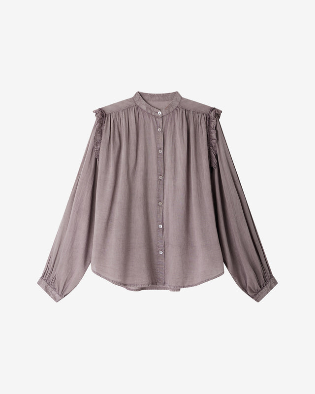 Chemise Sati - Violet : Chemise douce lilas en voile de coton Mes Demoiselles - Dernière image