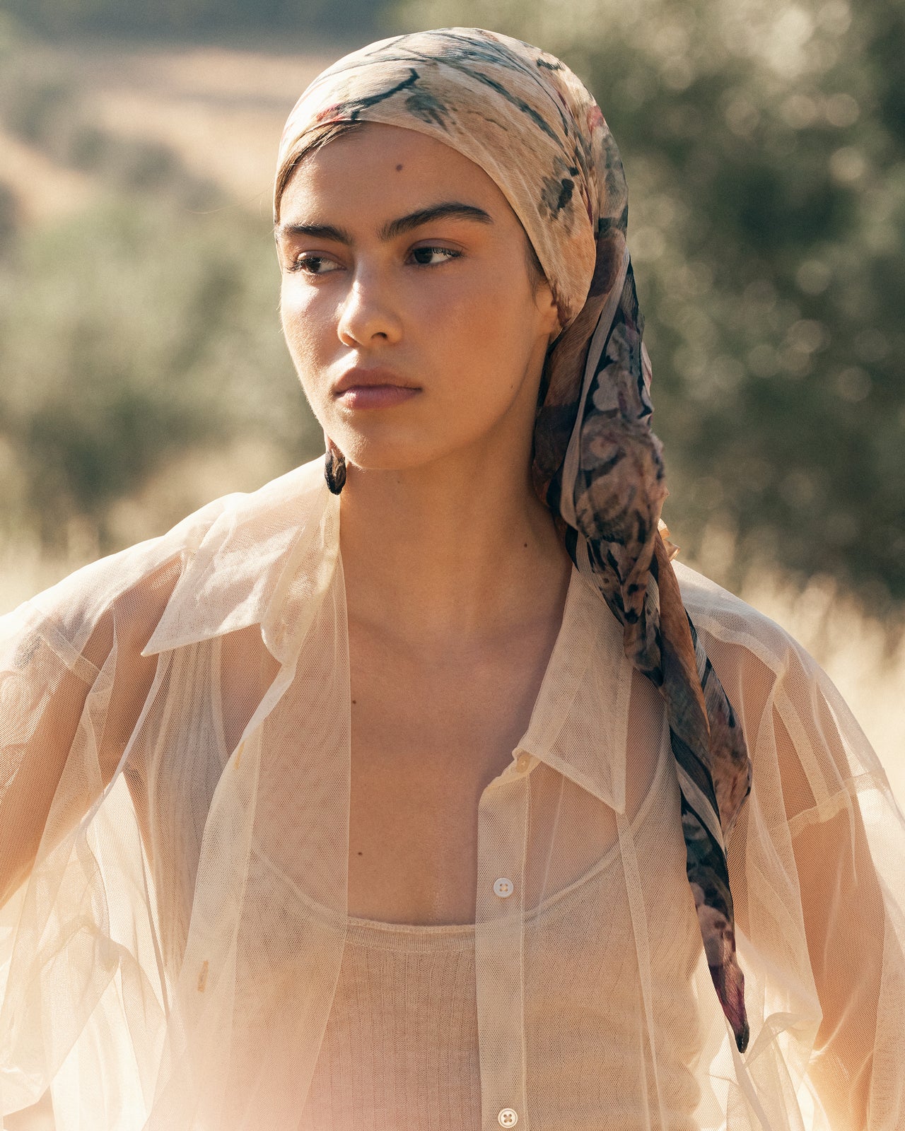 Foulard en Viscose Chiffon – Imprimé Baroque Multicolore : Accessoires Mes Demoiselles - Image 2