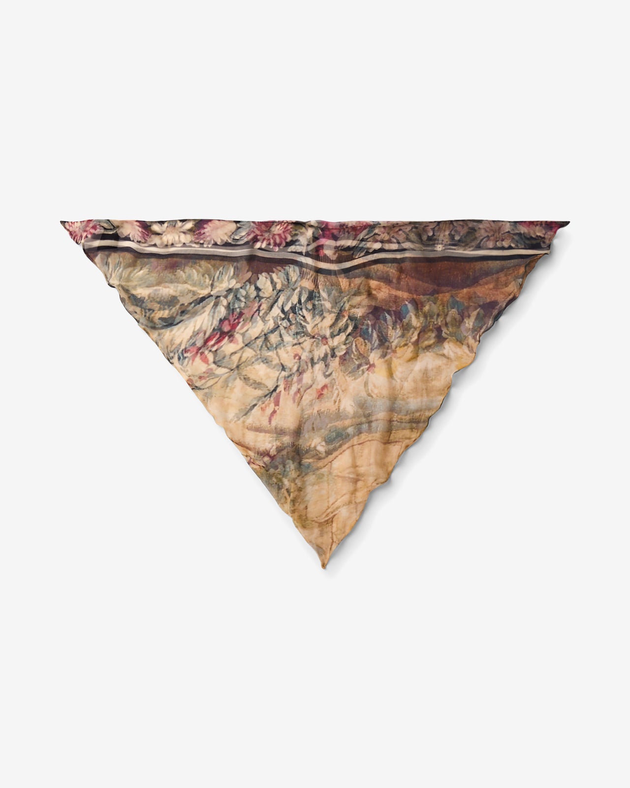 Foulard Amaral - Beige : Foulard en Viscose Chiffon – Imprimé Baroque Multicolore Mes Demoiselles - Image 5