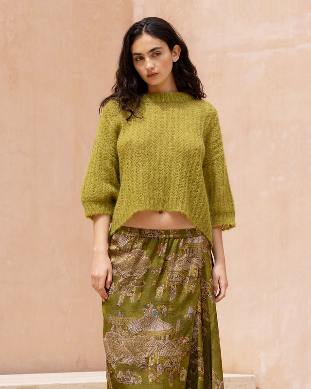 Asar Sweater - Khaki Olive - Image 2