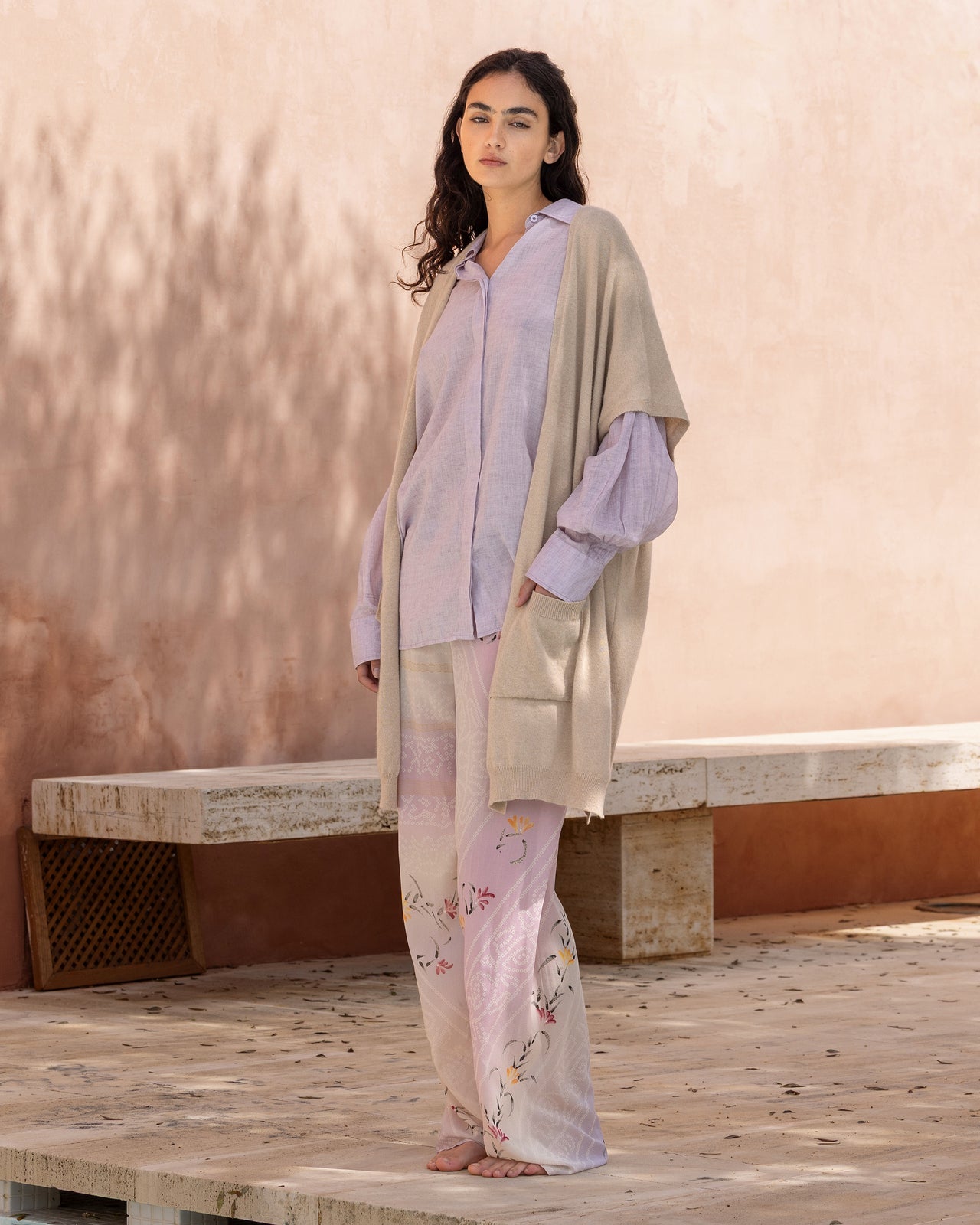 Camelia Coat - Beige - Image 1