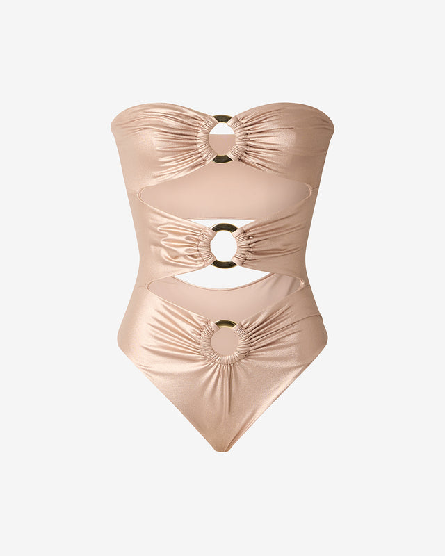 Maillot de bain une pièce Carmina - Or - Image 2