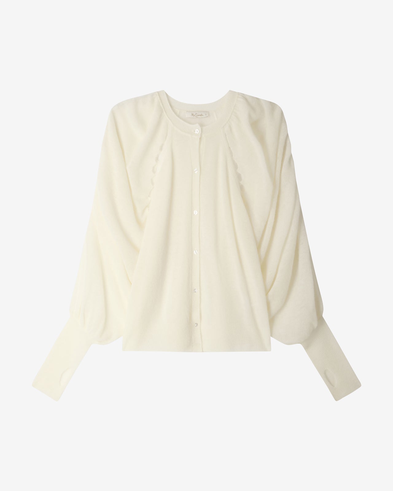 Cardigan Carnation - Ivoire : Cardigan ivoire – Détails Ajourés & Finitions Soignées Mes Demoiselles - Image 7