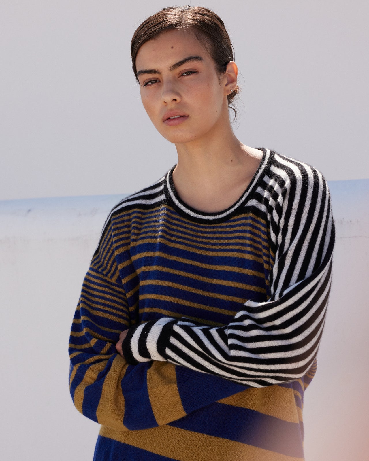 Pull Cashia - Bleu Marine : Pull asymétrique en cachemire et soie Mes Demoiselles - Image 4