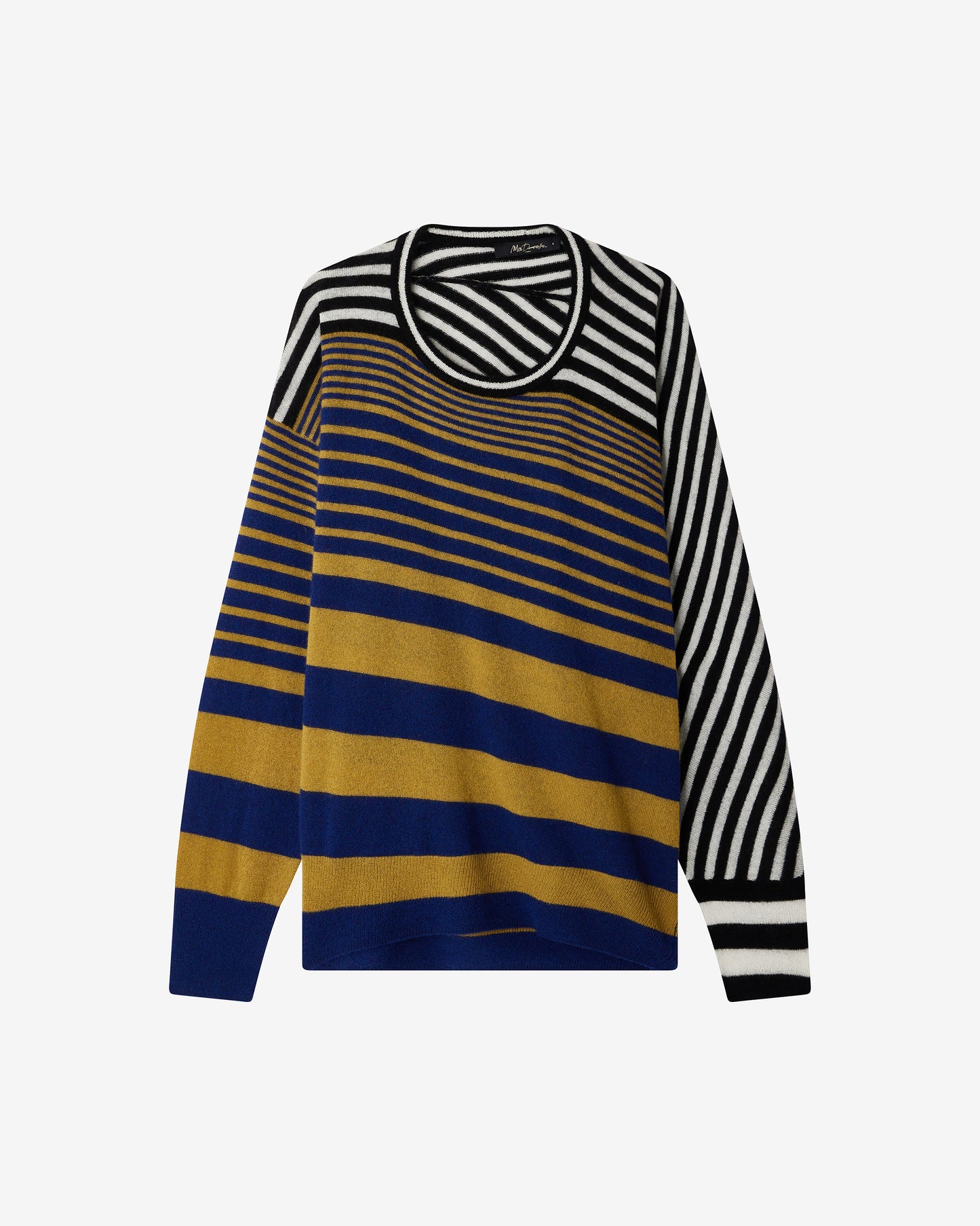 Pull Cashia - Bleu Marine : Pull asymétrique en cachemire et soie Mes Demoiselles