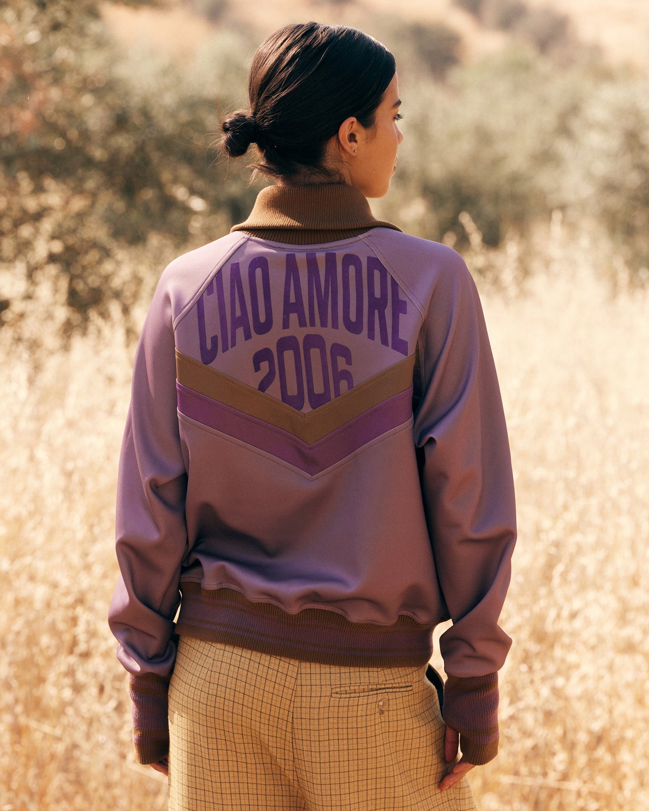 Veste Destiny - Lavande : Veste Zippée Style Survêtement – Lavande & Détail Flock Mes Demoiselles - Image 6