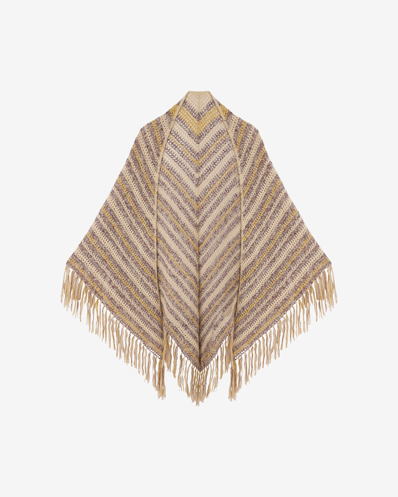 Foulard Dicarlo Jaune : Châle en mohair purple et jaune crocheté main douceur enveloppante Mes Demoiselles - Image 6