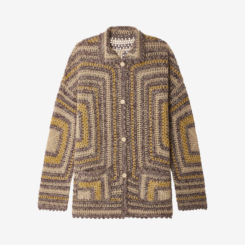 Dice Cardigan - Yellow
