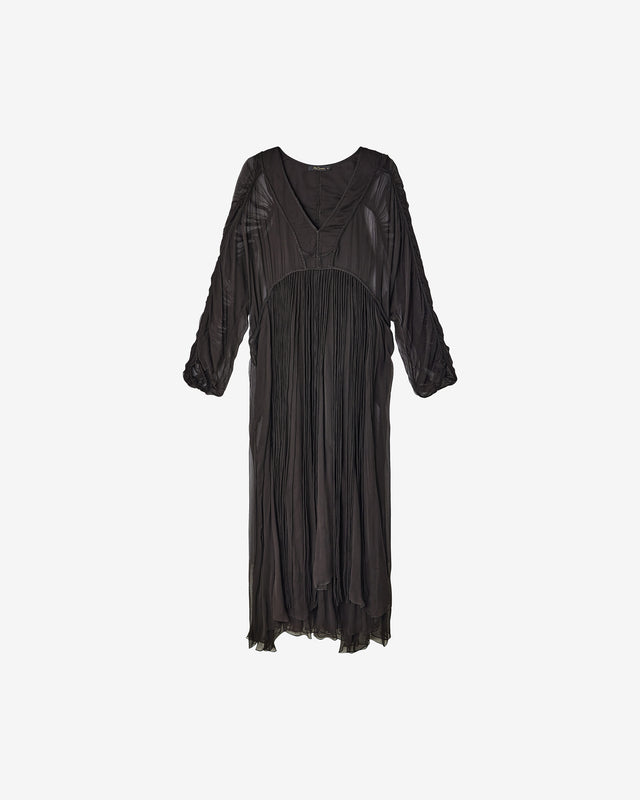 Robe Dorothy - Noir : Robe bohème en chiffon de viscose – noir Mes Demoiselles - Dernière image