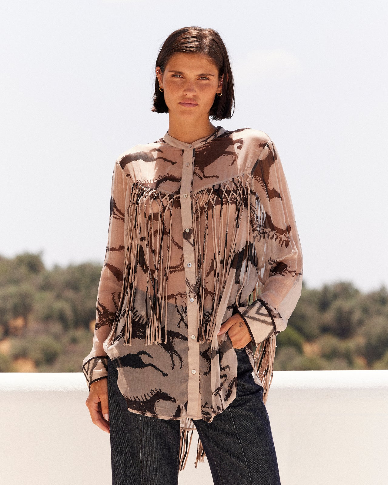 Faustina Shirt - Beige - Image 4