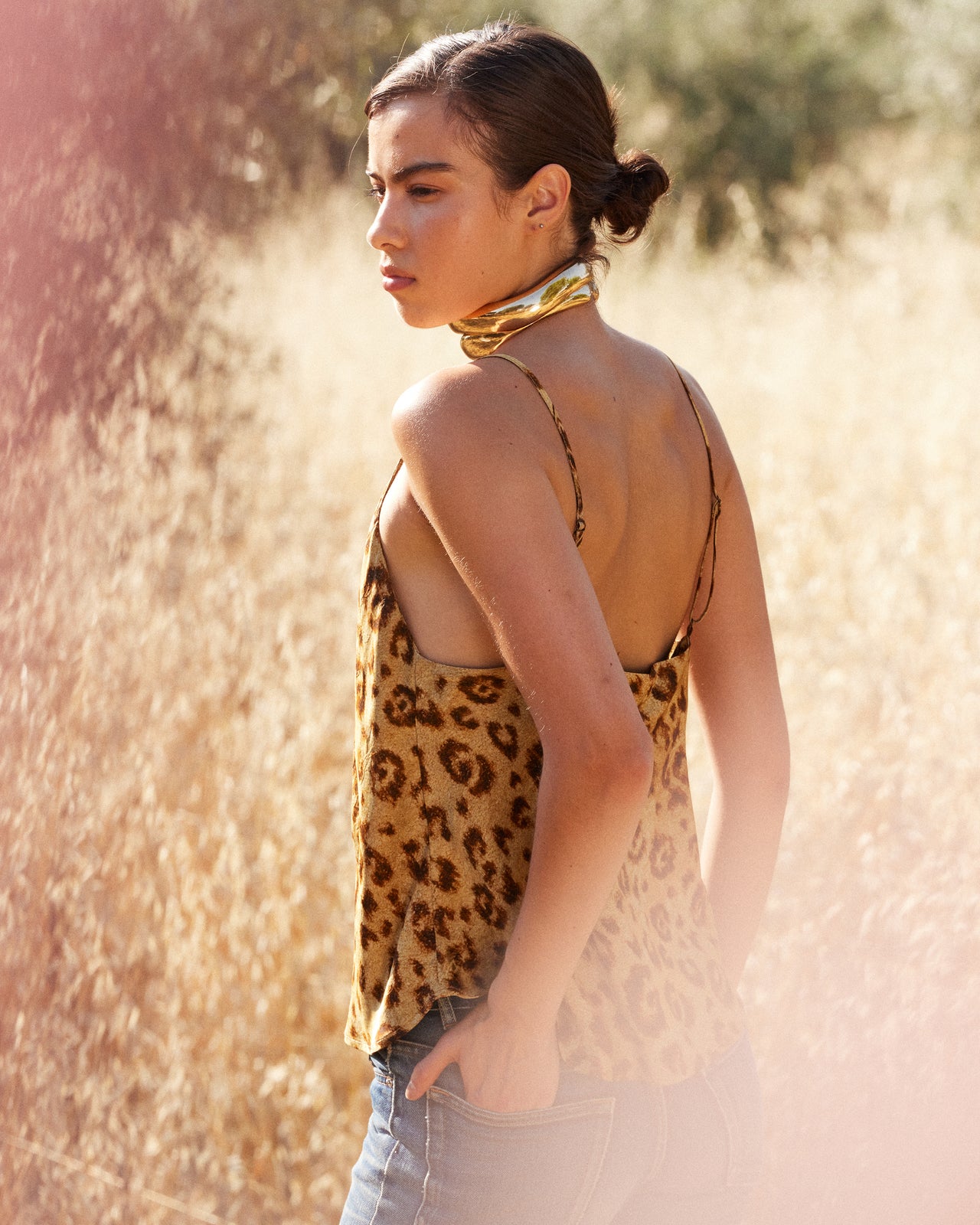 Top Lama - Beige : Top en Viscose Jacquard – Imprimé Panthère & Détail Délicat Mes Demoiselles - Image 6