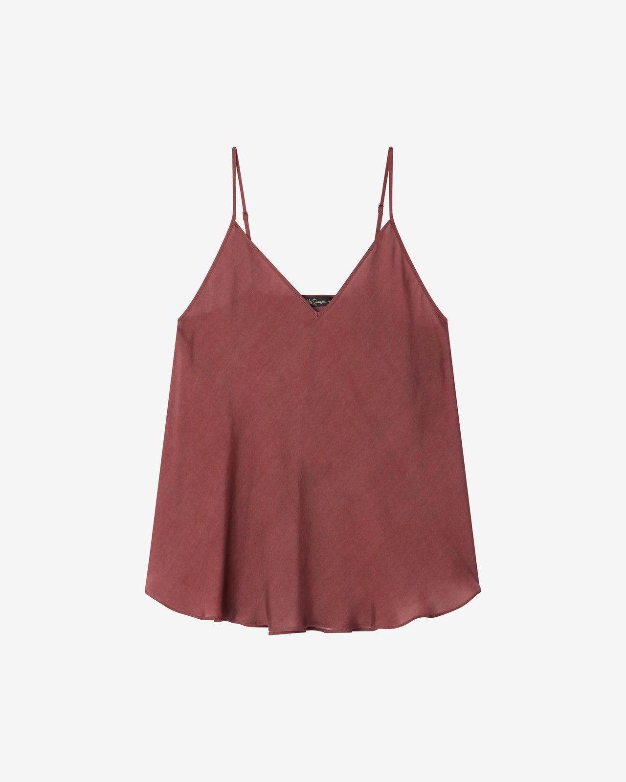 Top Malia - Cognac : Délicat Top en Soie – Couleur Rouge Foncé Mes Demoiselles - Image 9