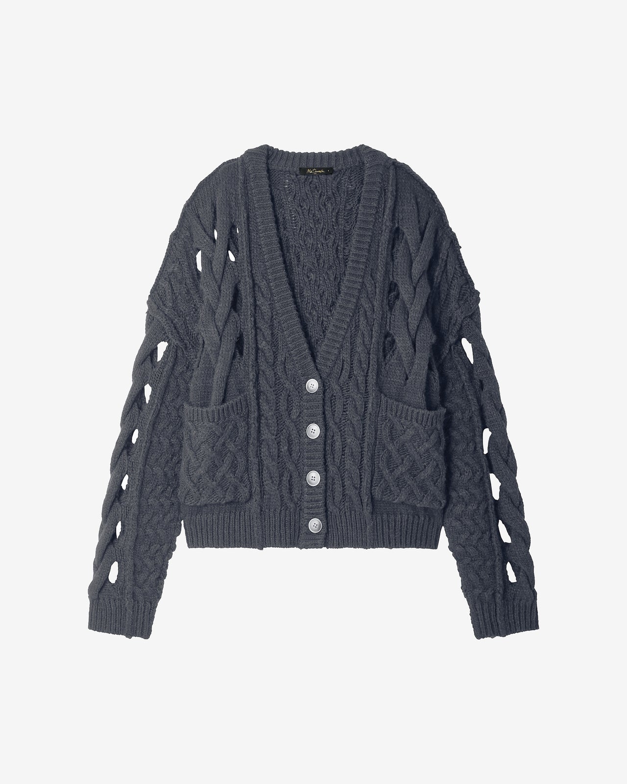 Cardigan navy– Détails Ajourés & Finitions Soignées : Pulls & gilets Mes Demoiselles - Image 1