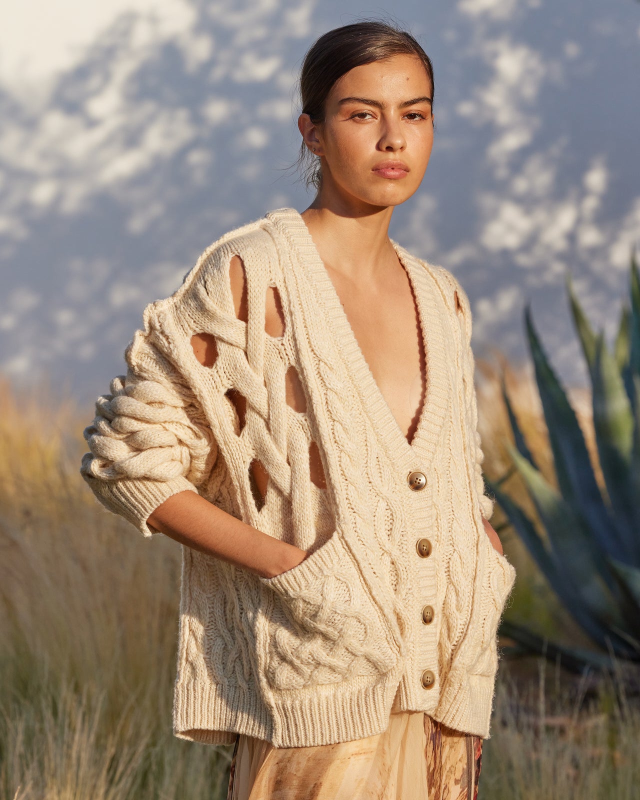 Manisse Cardigan - Ivory - Image 5