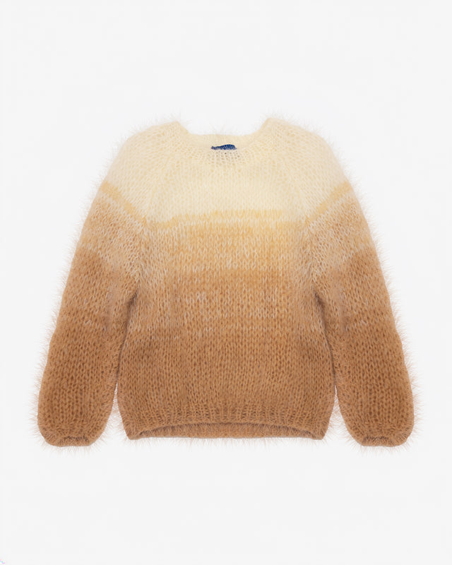 Pull Mokeib - Beige : Pull oversize en mohair dégradé – Beige & Ivoire Mes Demoiselles - Dernière image