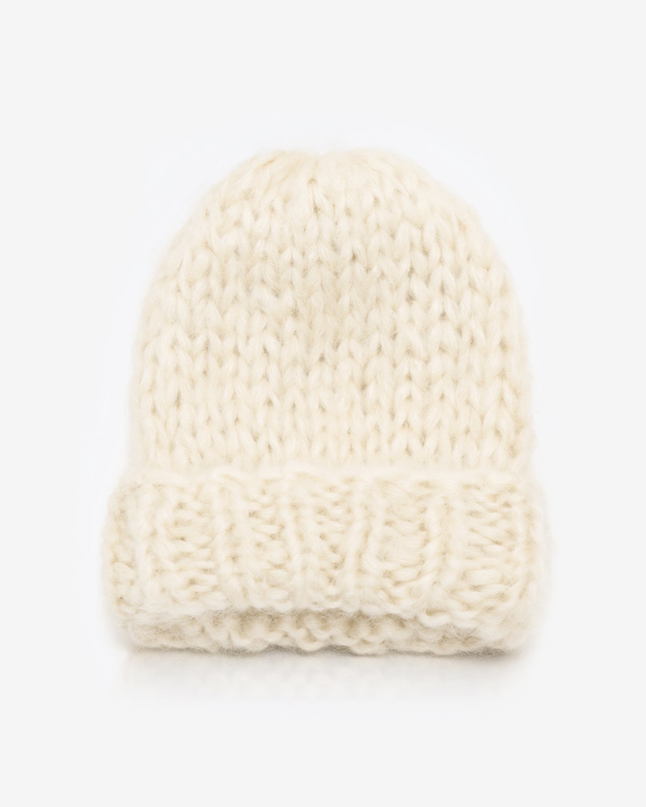 Bonnet en mohair tricoté main – Ivoire : Accessoires Mes Demoiselles - Image 4