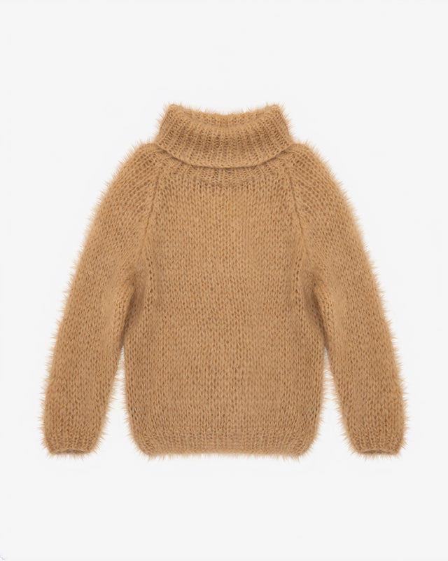 Pull Morah - Beige : Pull oversize en mohair – Beige Mes Demoiselles - Dernière image