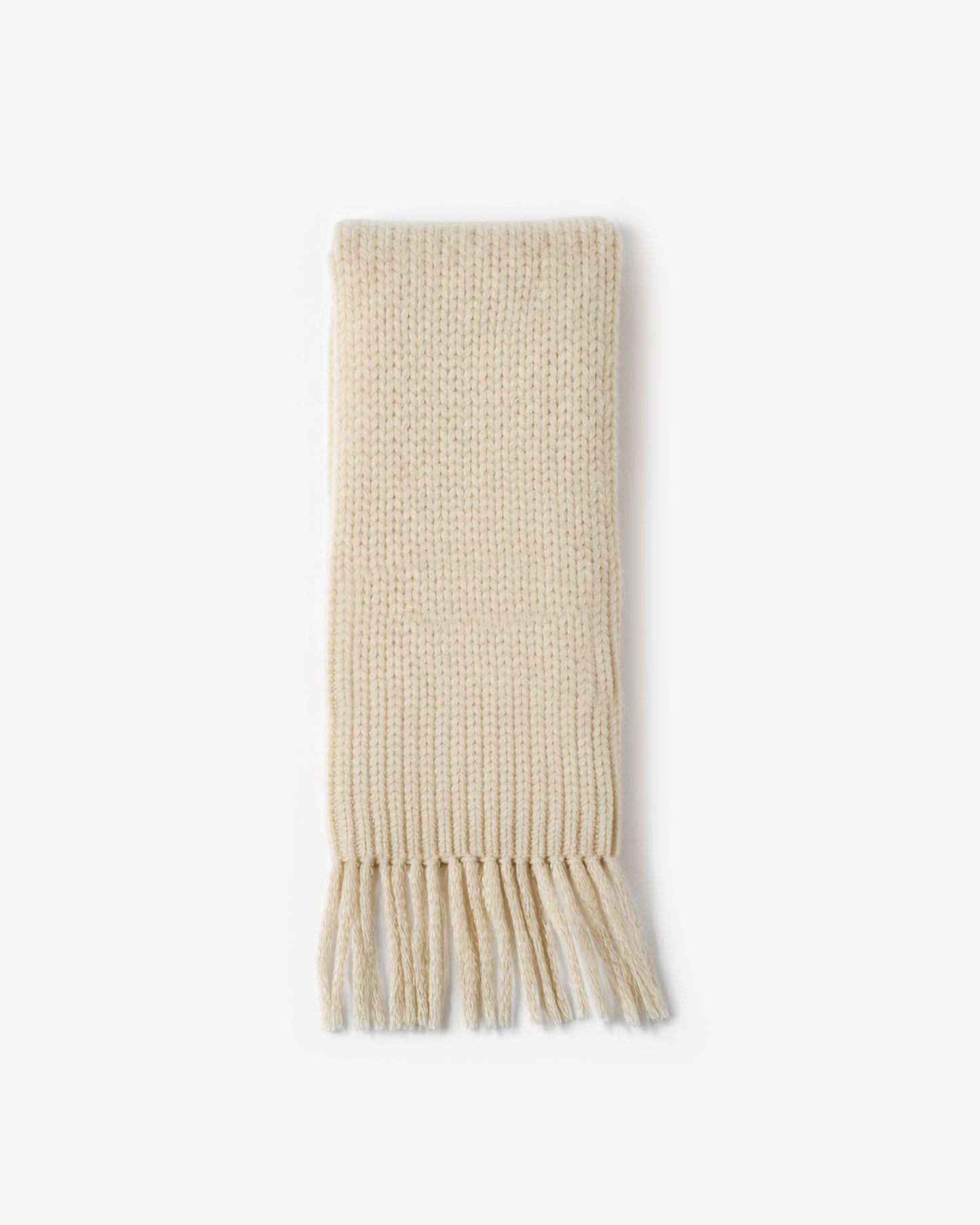 Longue écharpe en mohair tricotée main – Uni ivoire : Accessoires Mes Demoiselles