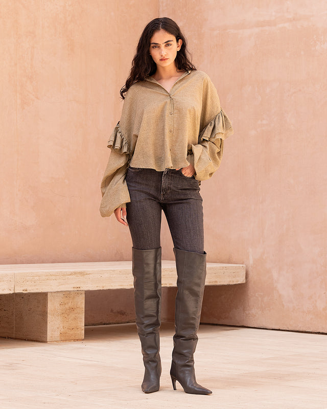 Odessa Shirt - Beige - Image 1