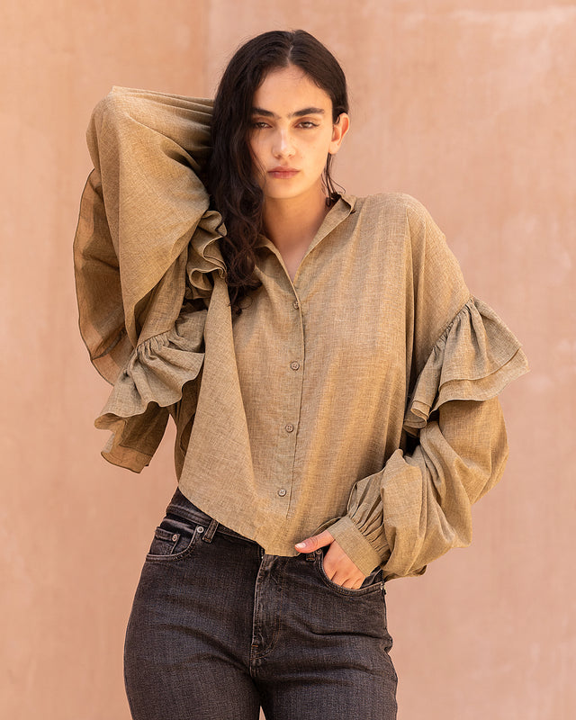 Odessa Shirt - Beige - Image 2