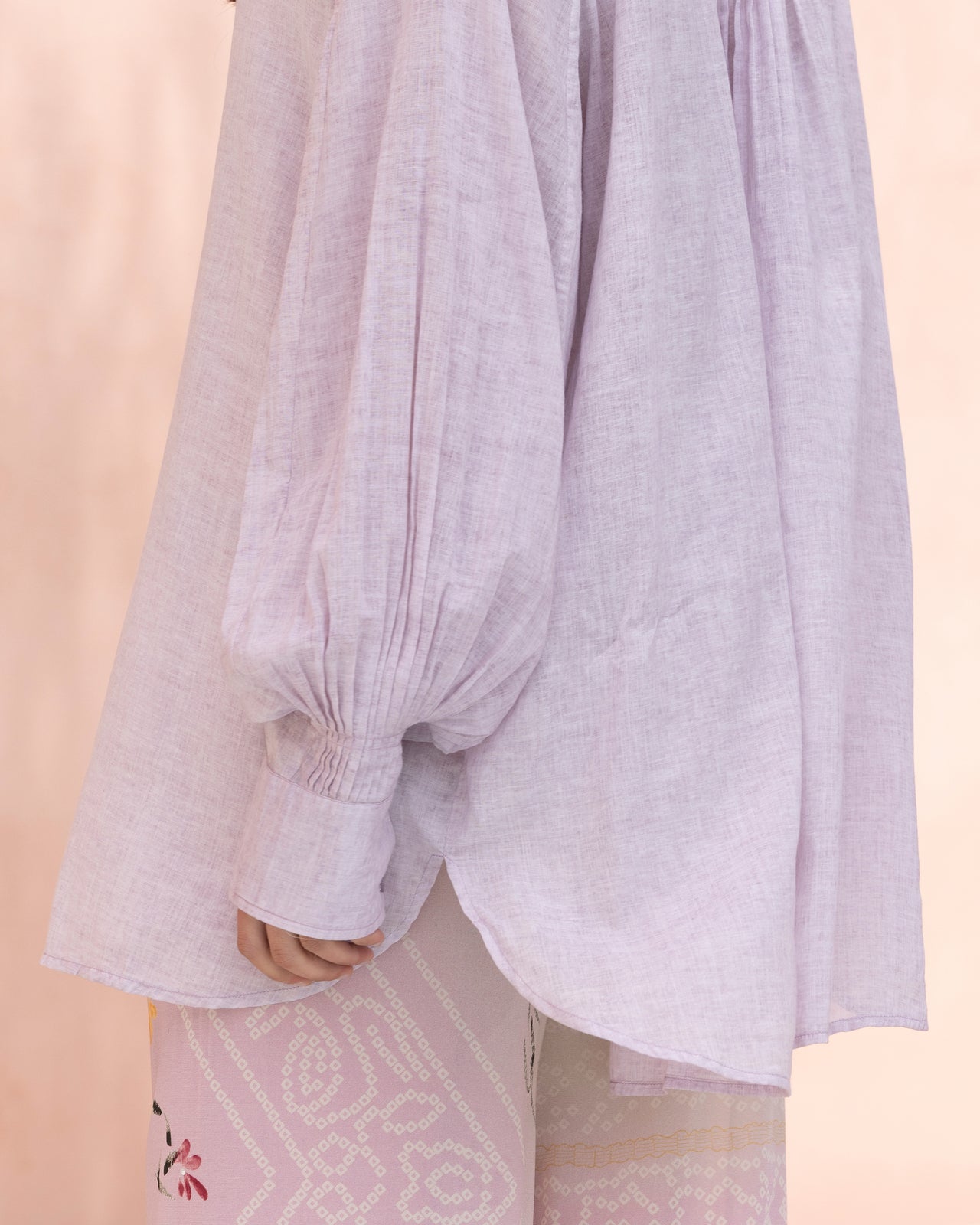 Chemise Opal - Lavande : Chemise coton lavande structurée Mes Demoiselles - Image 5