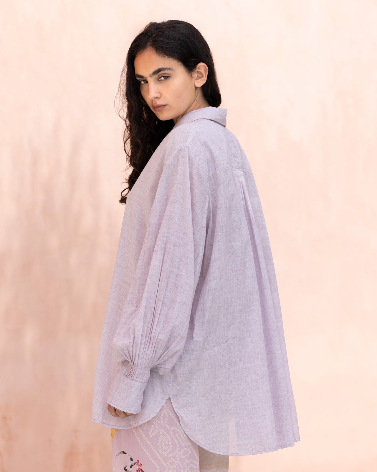 Chemise Opal - Lavande : Chemise coton lavande structurée Mes Demoiselles - Image 6