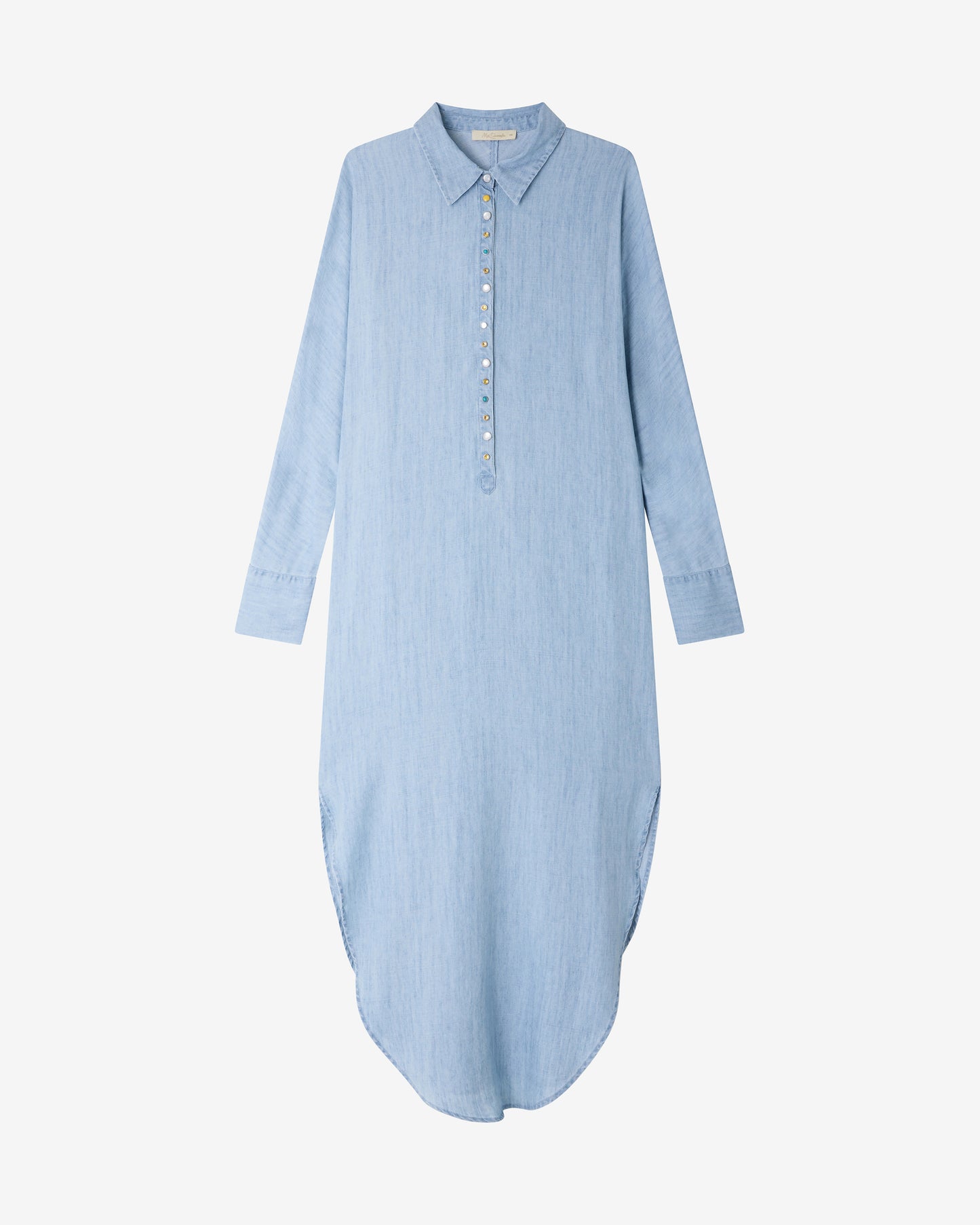 Robe Pina - Bleu : Robe longue bleu ciel en tencel et lin Mes Demoiselles