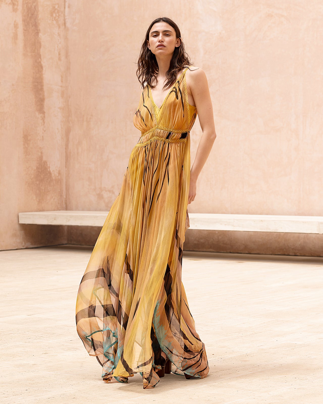 Robe vaporeuse en viscose chiffon : Robes Mes Demoiselles - Image 1