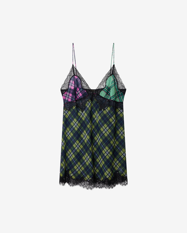 Robe Tilli - Vert : Robe nuisette - patchwork tartan Mes Demoiselles - Dernière image