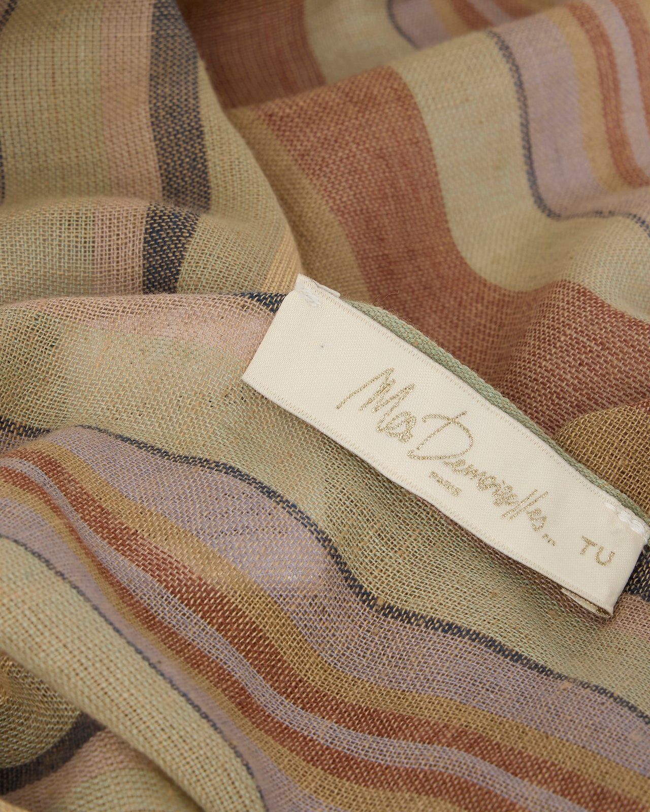 Écharpe rayée bayadère à franges travaillées : Accessoires Mes Demoiselles - Image 3