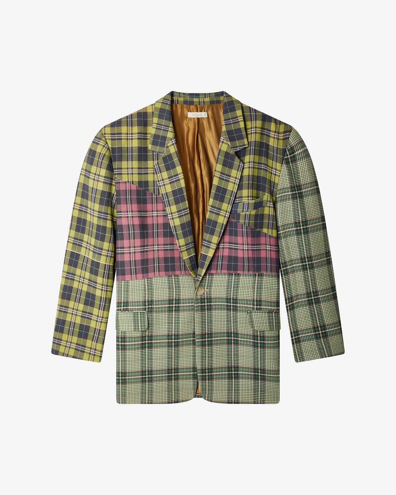 Veste Travi - Vert : Veste oversize - patchwork tartan Mes Demoiselles - Image 8