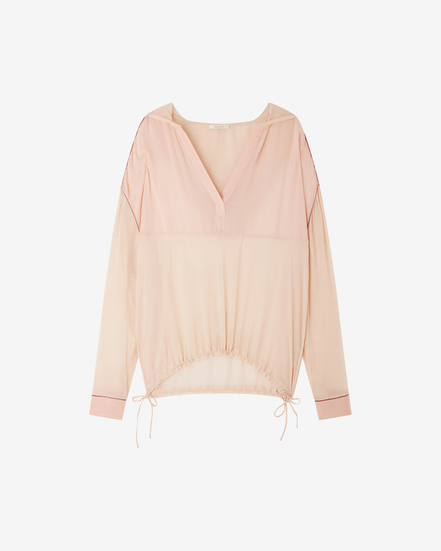 Hoodie en crêpe de viscose rose - Pulls & gilets Mes Demoiselles - Image 3