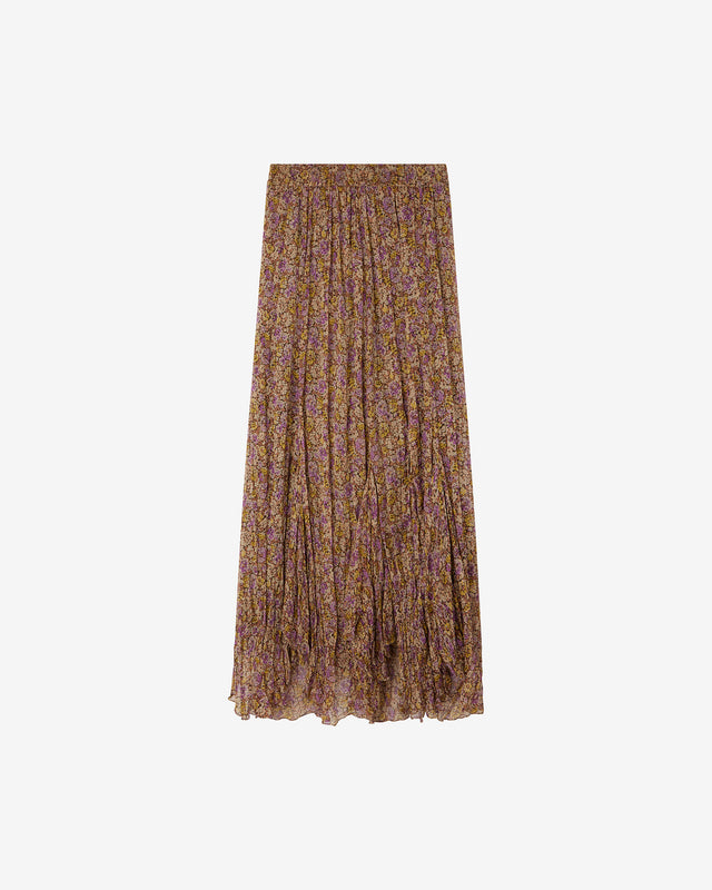 Jupe Val - Violet : Jupe longue en viscose chiffon imprimé Liberty Mes Demoiselles - Dernière image
