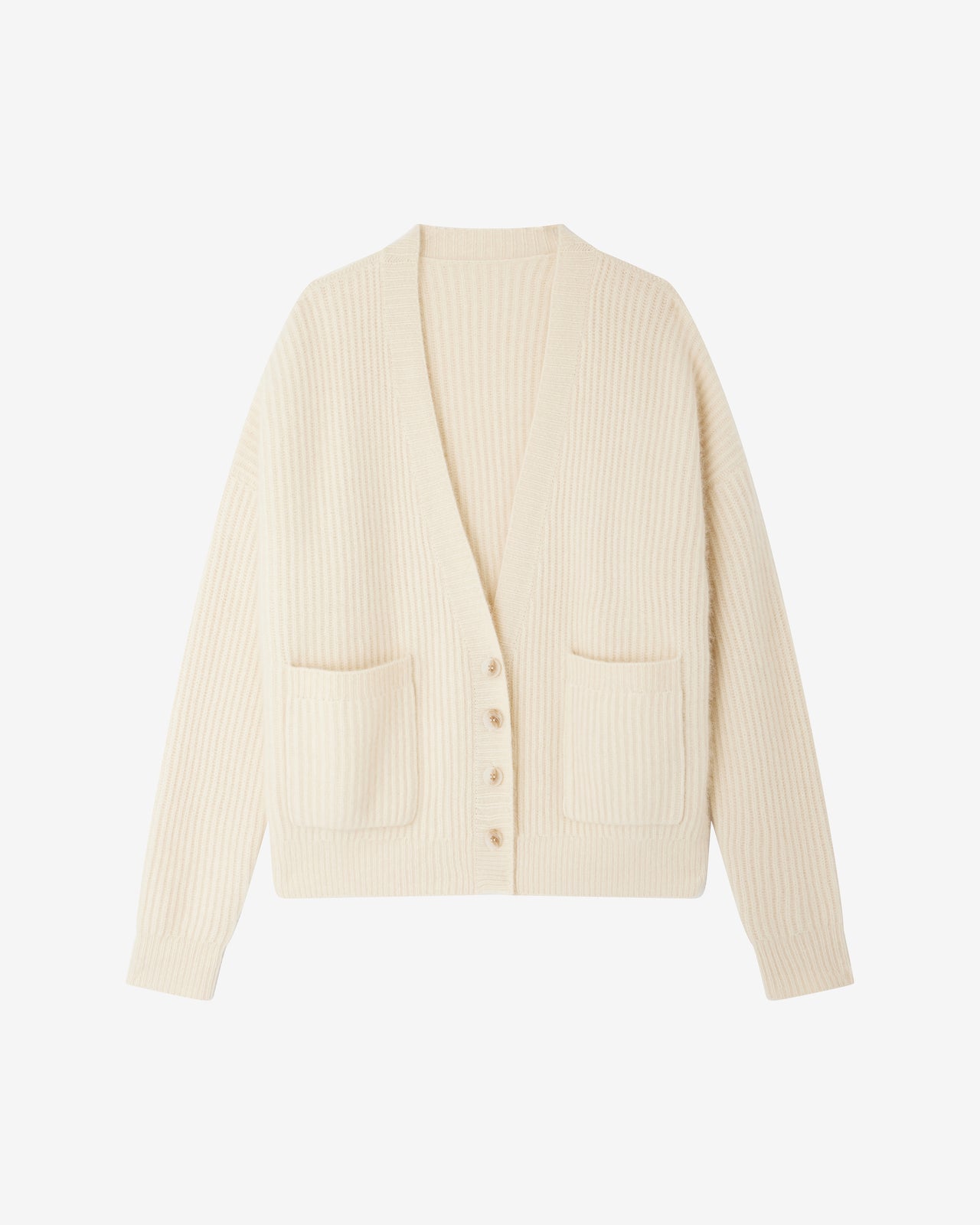 Cardigan Wocaru Ivoire : Cardigan écru en maille raccoon & laine tricot côte anglaise Mes Demoiselles - Image 9