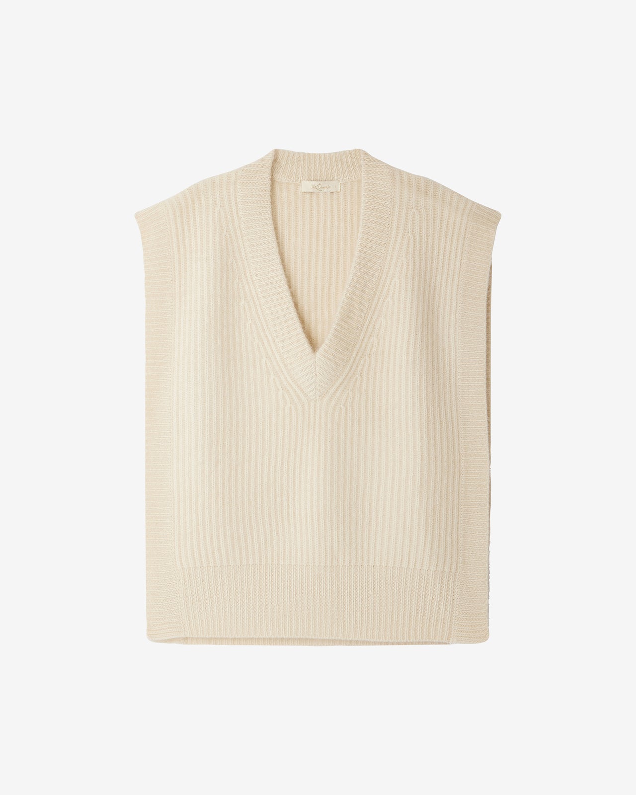 Top Wocca - Ivoire : Top poncho en maille écrue – raccoon & laine, côtes anglaises Mes Demoiselles - Image 8