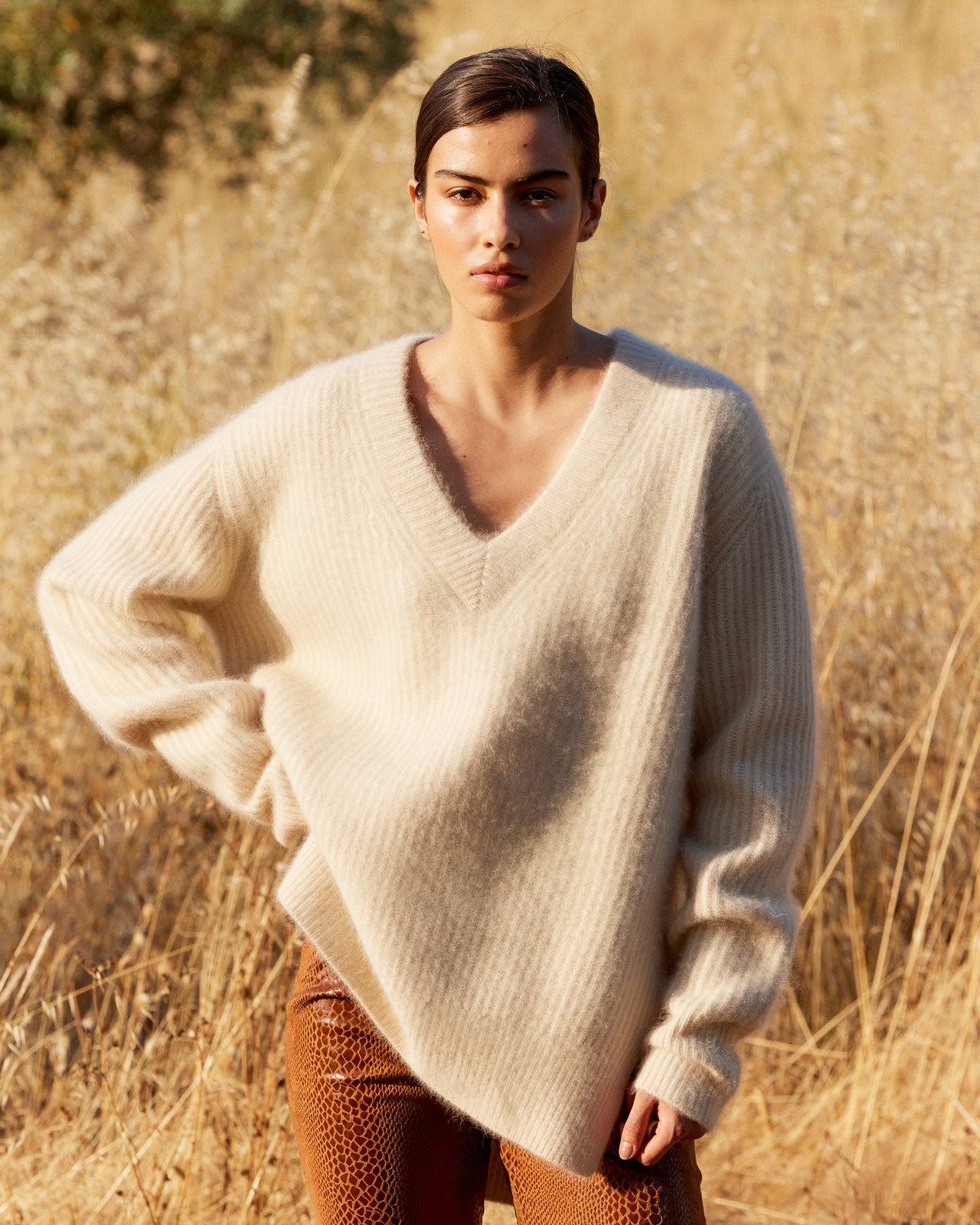 Pull Woch - Ivoire : Pull droit en maille écrue – laine & raccoon, côtes anglaises Mes Demoiselles - Image 5