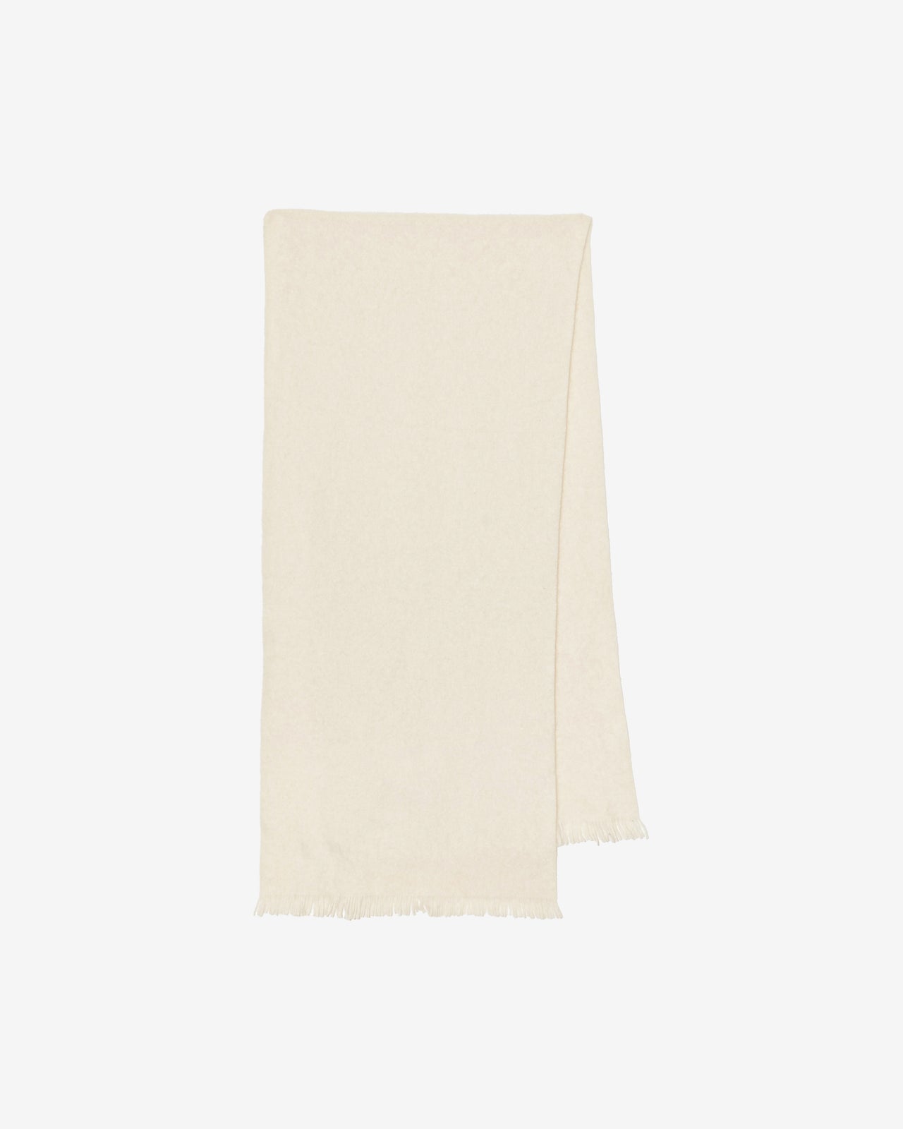 Foulard Wolcott - Ivoire : Écharpe tissée en laine & raccoon – écrue Mes Demoiselles - Image 6