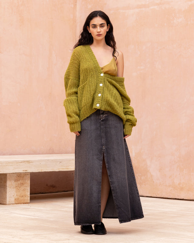 Arisse Cardigan - Khaki Olive - Image 1