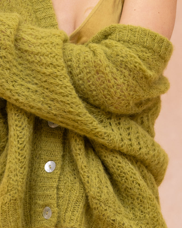 Arisse Cardigan - Khaki Olive - Image 2