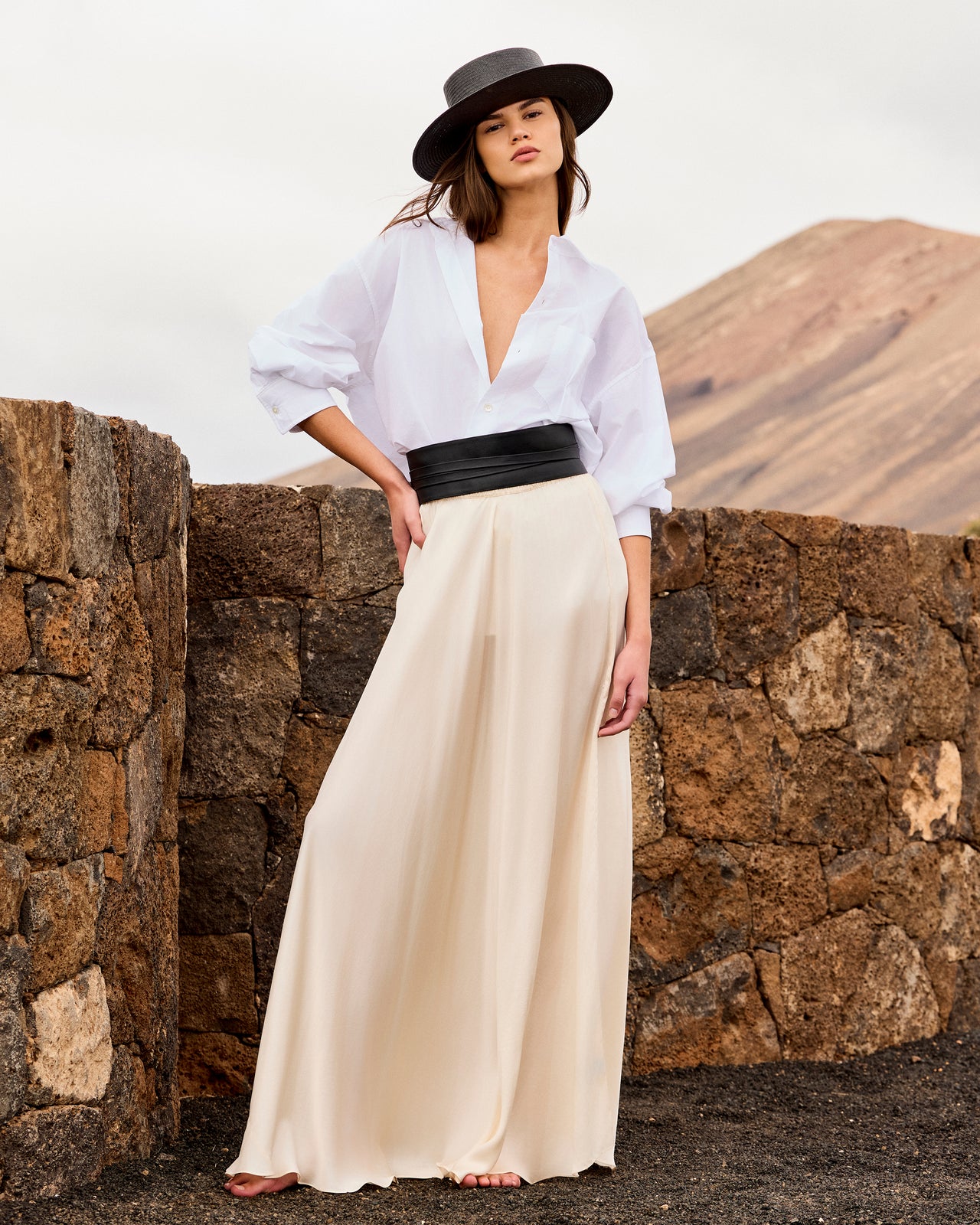 Calista Skirt - Ecru - Image 1