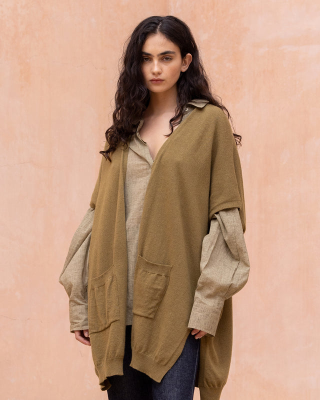 Camelia Cardigan - Olive Brown - Image 2
