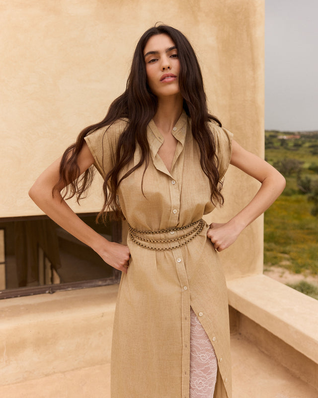 Dolly Dress - Beige - Image 3