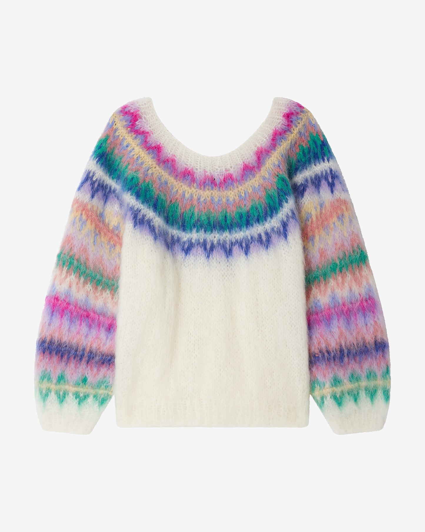 Pull en mohair jacquard multicolore – Happy Pop - Pulls & gilets Mes Demoiselles