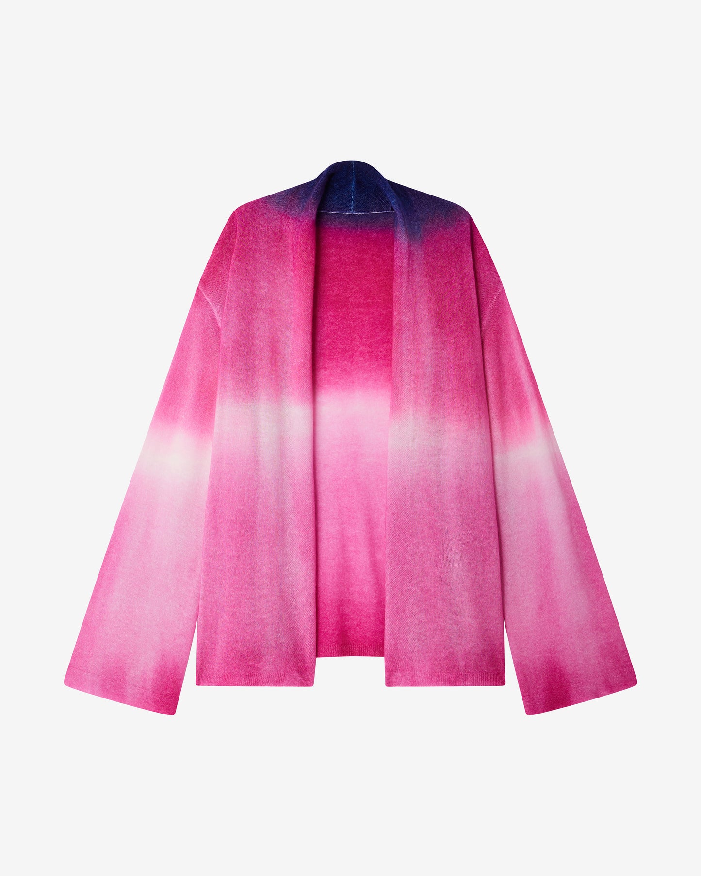 Cardigan kimono en laine mélangée tie & dye – Rose dégradé - Pulls & gilets Mes Demoiselles