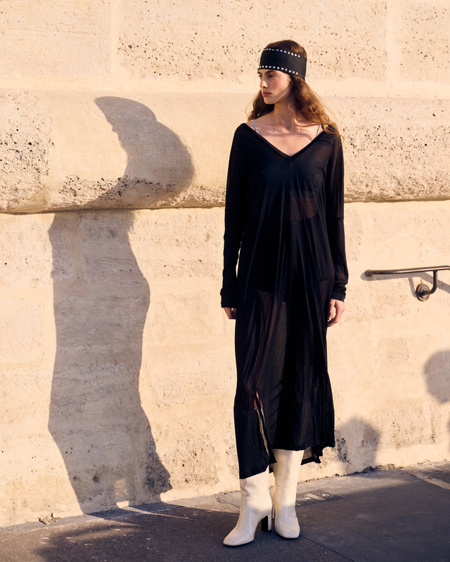 Robe Alb - Noir - Image 1