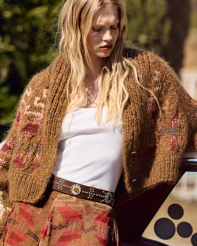 Alia Cardigan - Brown - Image 3