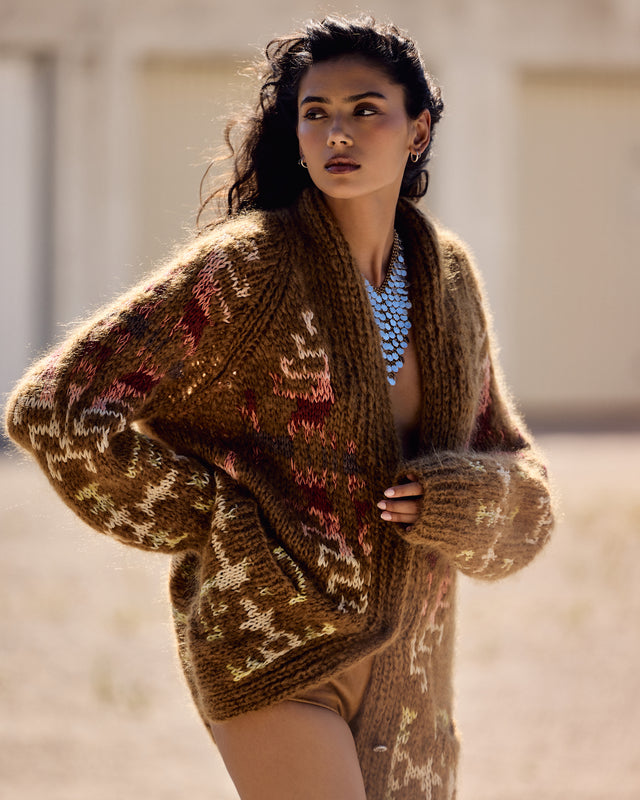 Alita Cardigan - Brown - Image 1