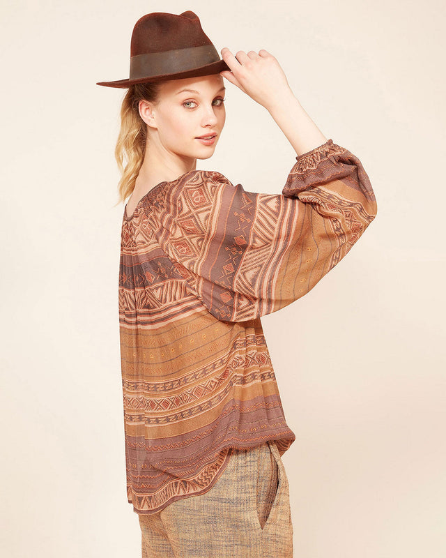 Blouse Cecilia Imprimé parme | Mes Demoiselles Paris - Image 2
