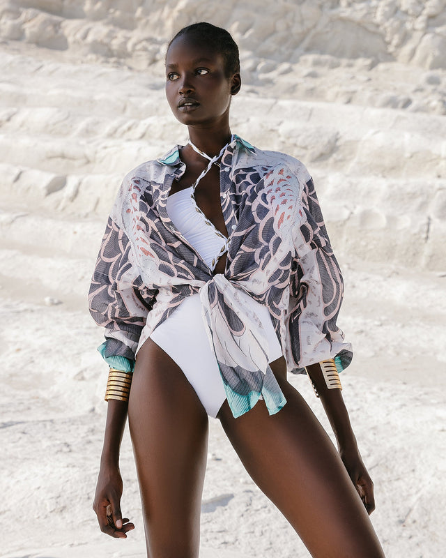 Chemise Buli Turquoise | Mes Demoiselles Paris - Image 1